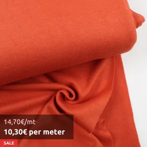 8 Mts Roll - Cashmere Touch Knit (Orange) - OFFER: 10,30€/Mt