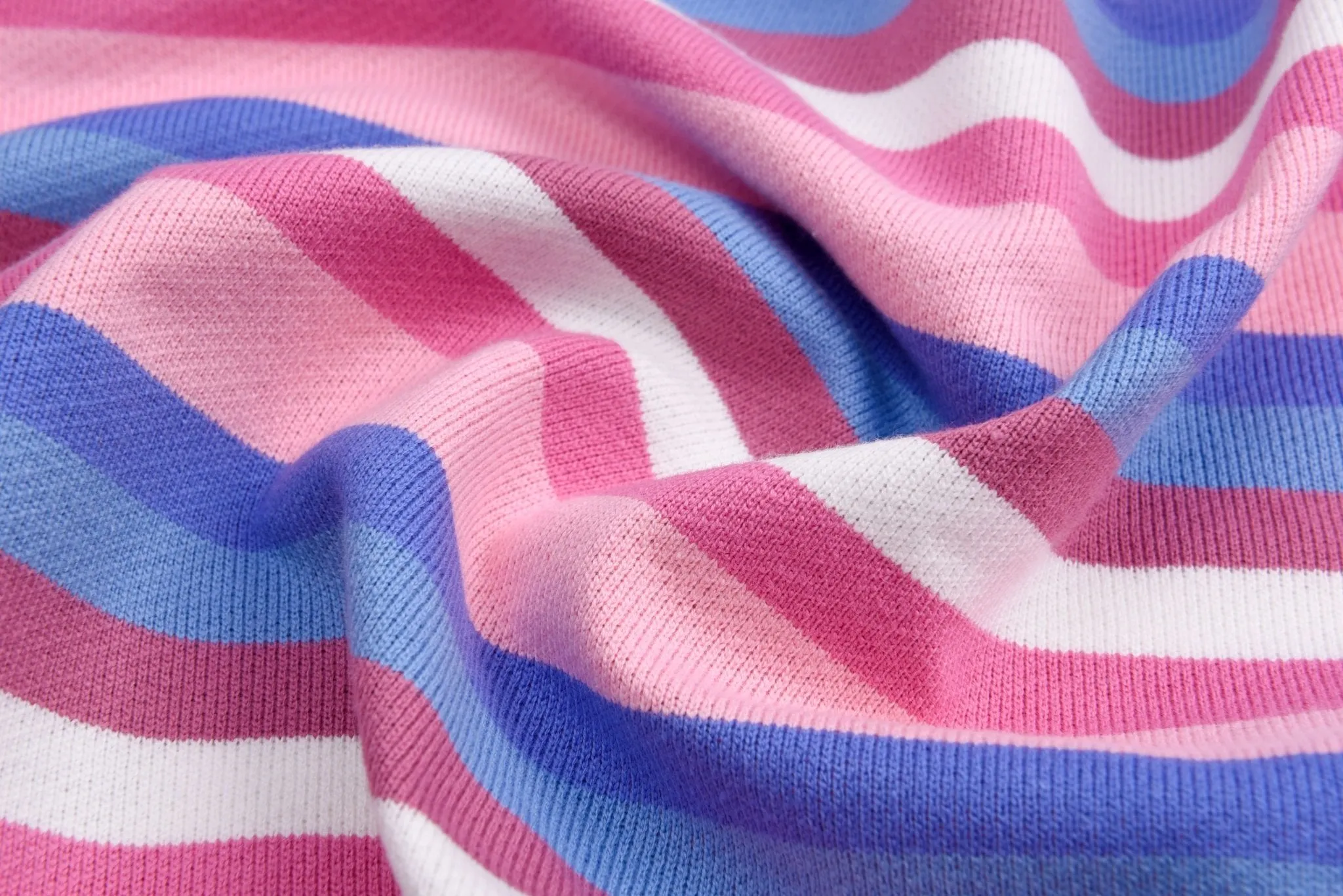 100% Cotton French Terry Yarn Dyed Stripes Fabric - S1042