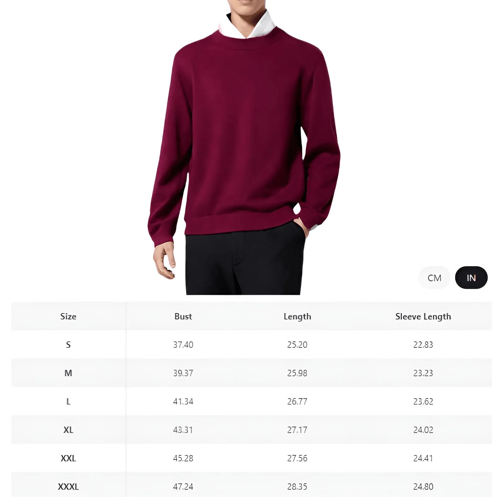 100% Pure Mink Men's Cashmere Sweaters Pullovers Long Sleeve High-End Jumpers Mink