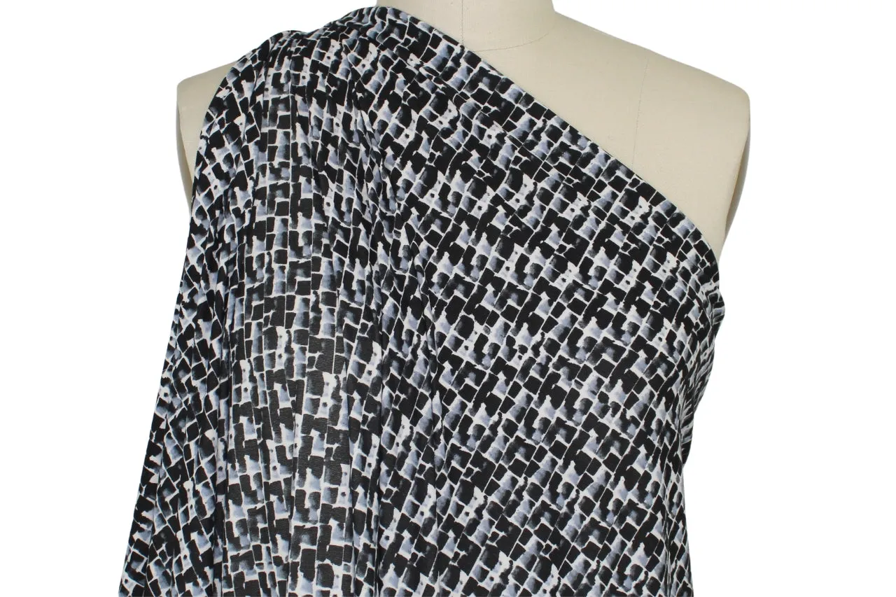 2 1/4 yards of Cobblestones at Midnight Soft ITY Jersey - Grays