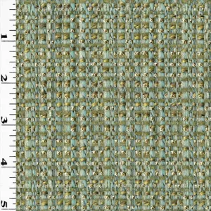 3 3/8 YD PC -- Teal/Mint/Taupe Texture Dobby Tweed Home Decorating Fabric