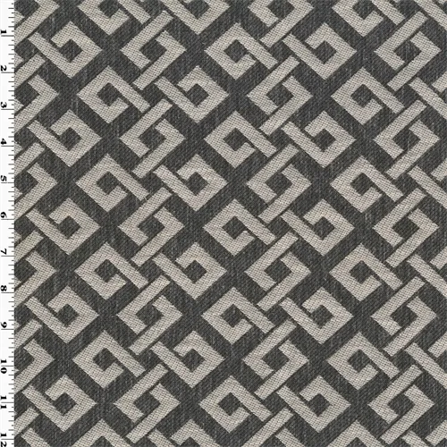 3 5/8 YD PC-Gray/White Lattice Double Jacquard Home Decorating Fabric