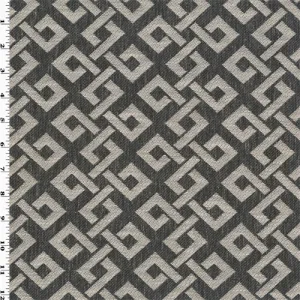 3 5/8 YD PC-Gray/White Lattice Double Jacquard Home Decorating Fabric