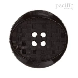 4 Hole Concave Checkered Patterned Nylon Decorative Button