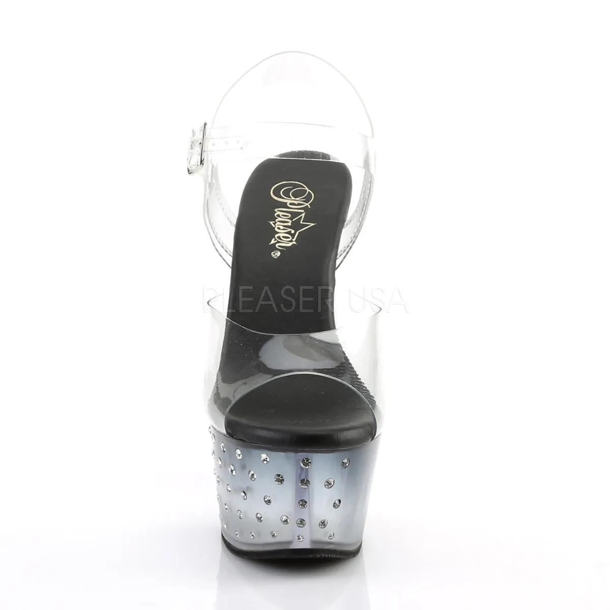 6 Inch Heel ASPIRE-608STD Clear Black