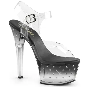 6 Inch Heel ASPIRE-608STD Clear Black