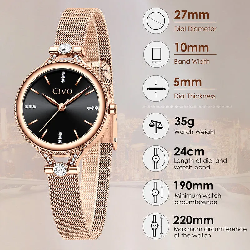 8120C | Quartz Women Watch | Mesh Band