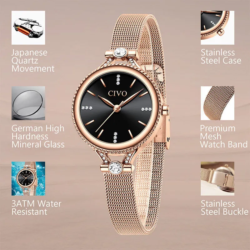 8120C | Quartz Women Watch | Mesh Band