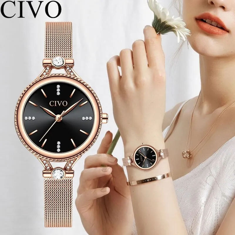 8120C | Quartz Women Watch | Mesh Band