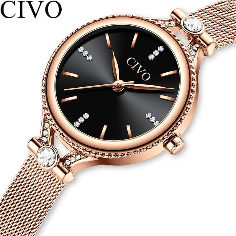 8120C | Quartz Women Watch | Mesh Band