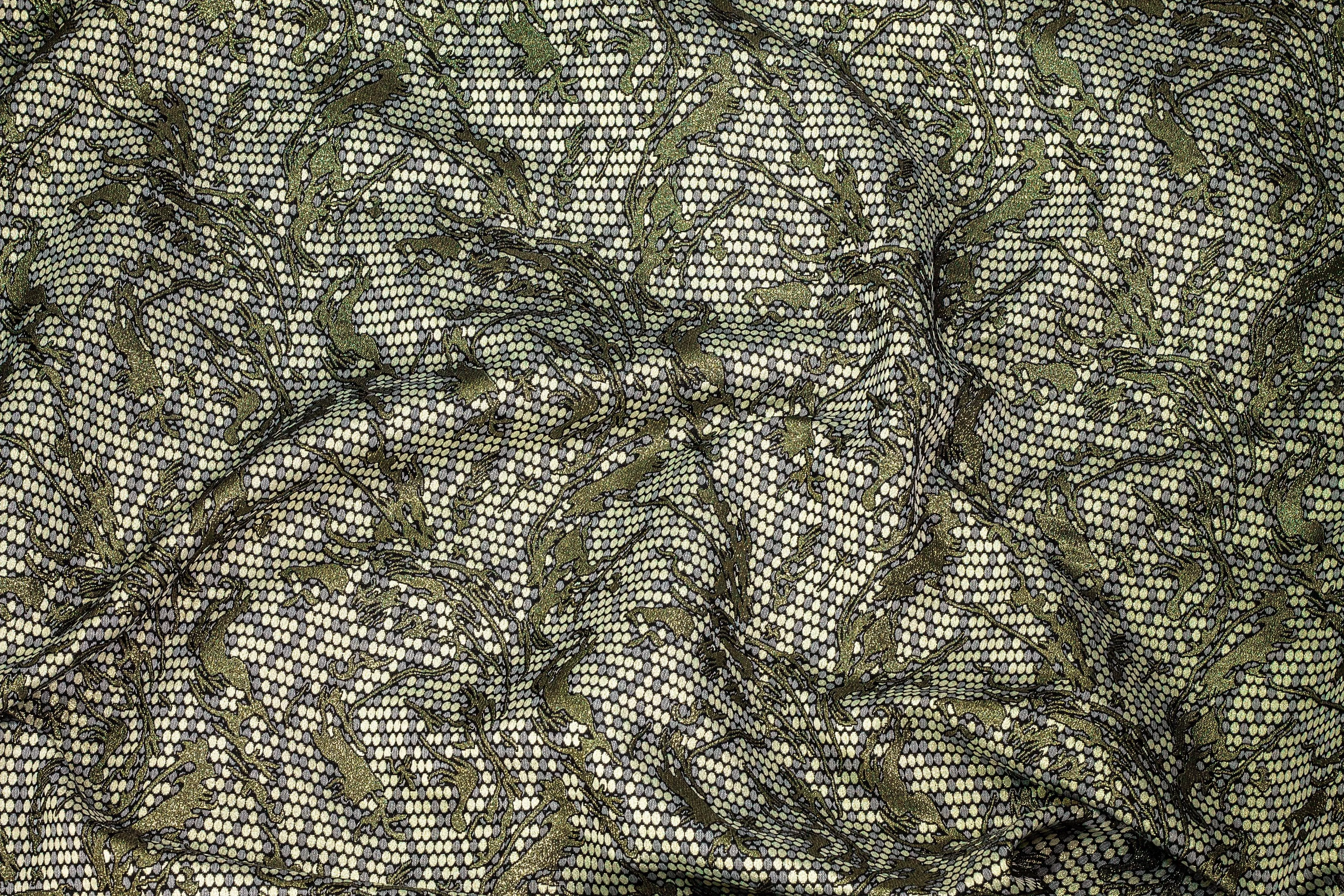 Abstract Metallic Brocade - Antique Gold