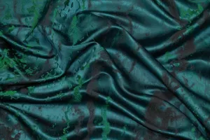 Abstract Metallic Brocade - Deep Teal