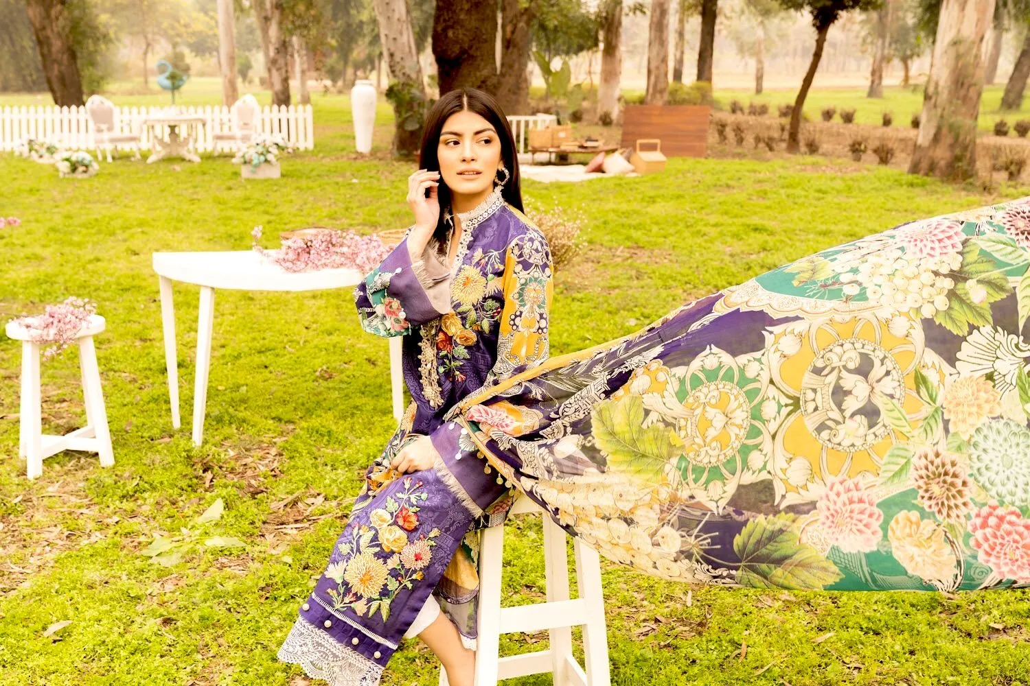 Adans Libas Summer Attire Luxury Lawn Collection – Violet Dreams