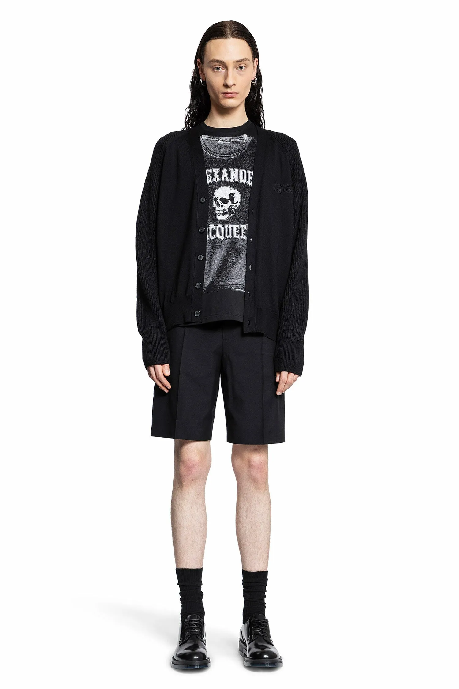 ALEXANDER MCQUEEN MAN BLACK KNITWEAR