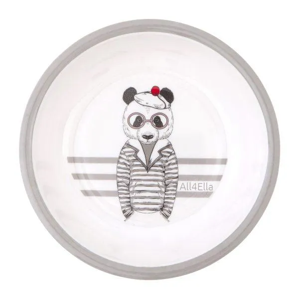 All 4 Ella Melamine Bowl - Bear Grey