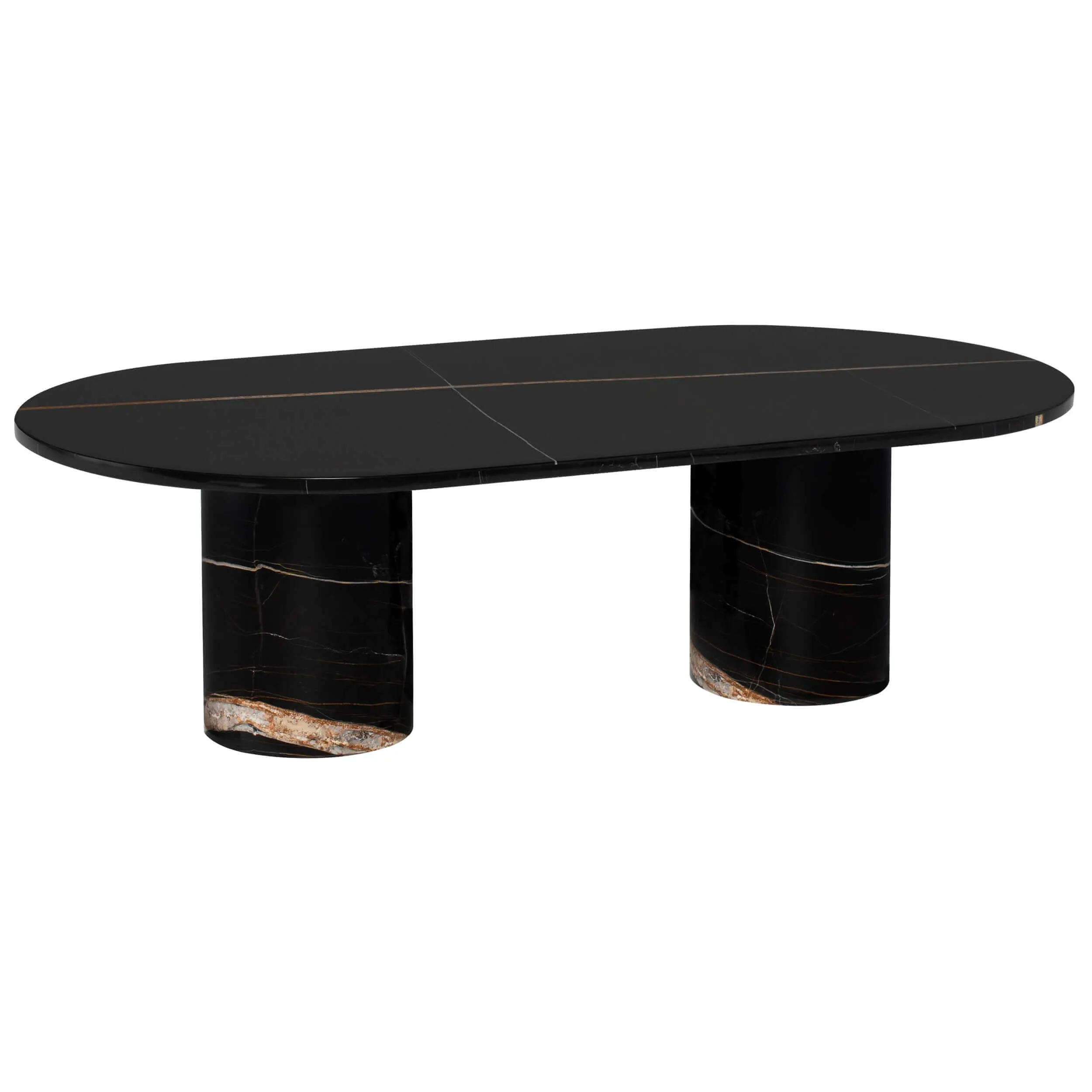 Ande Coffee Table, Noir Marble/Noir Marble Base