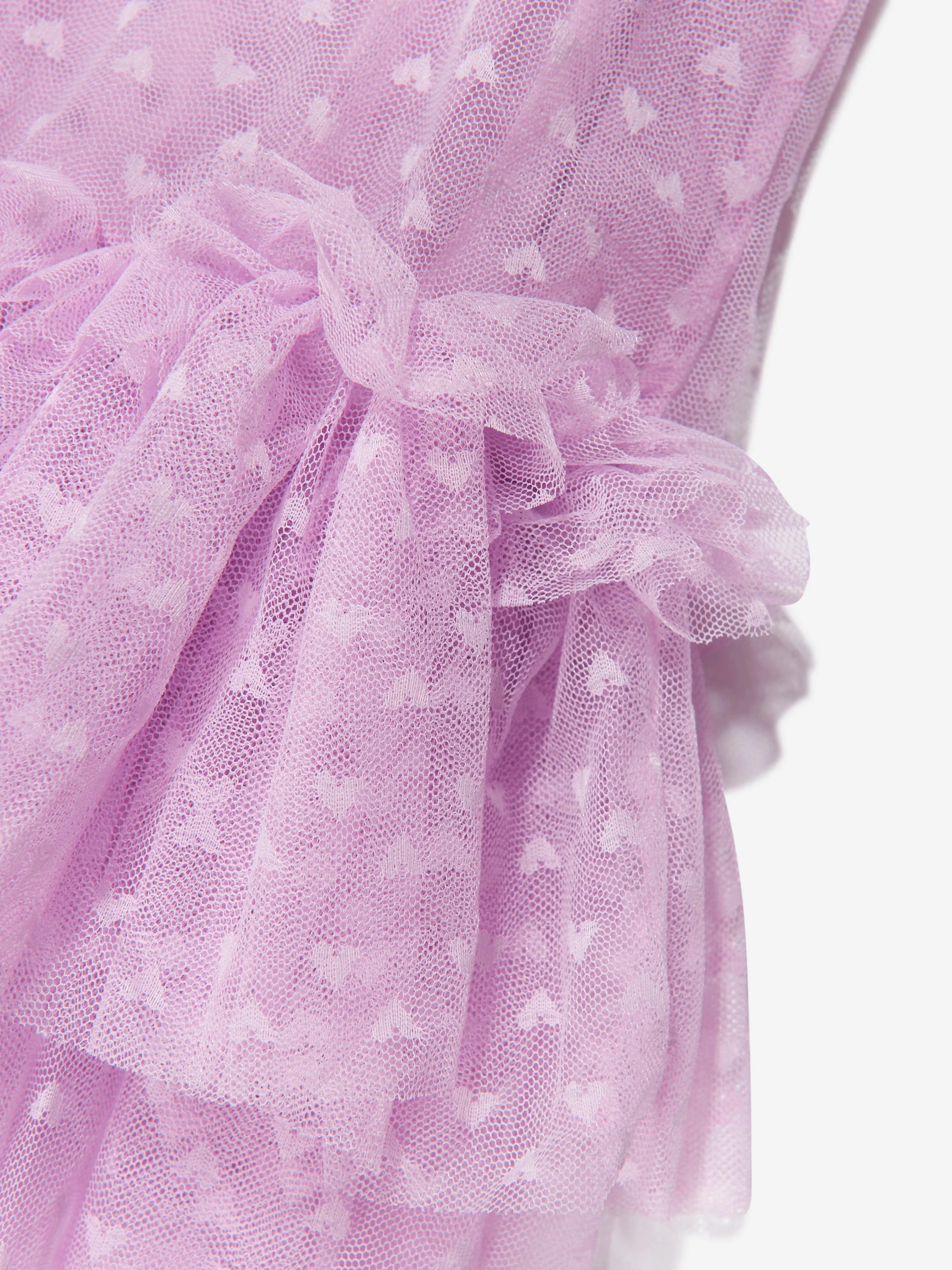 Angels Face Girls Tulle Hearts Dress in Violet