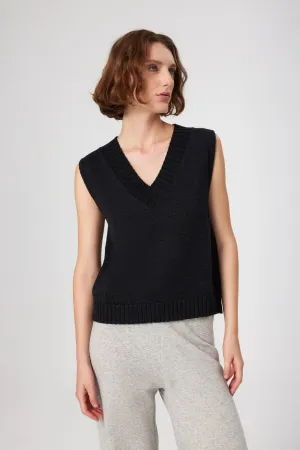 Anthracite V Neck Knitwear Women's Sweater