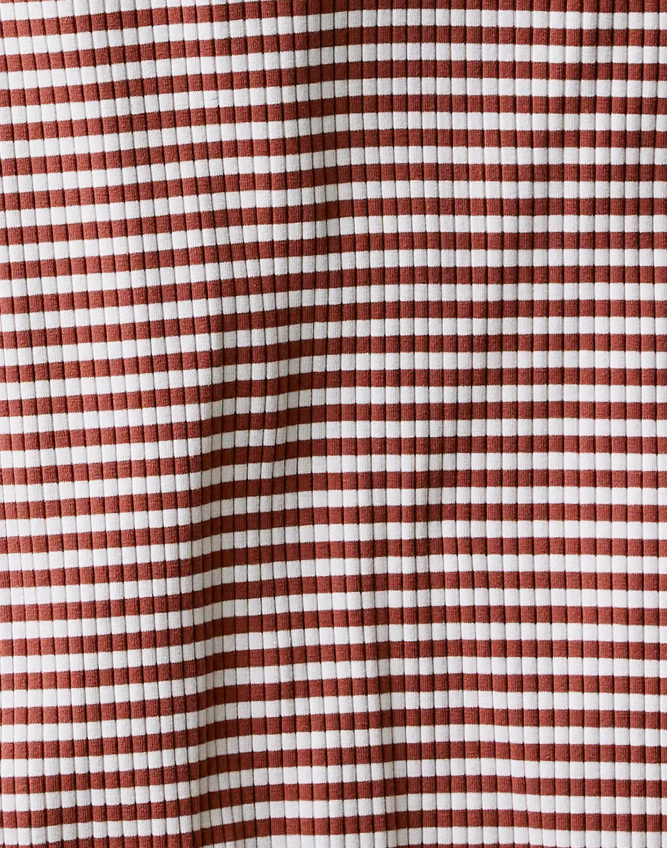 Asher Rib Top: Penny Stripe