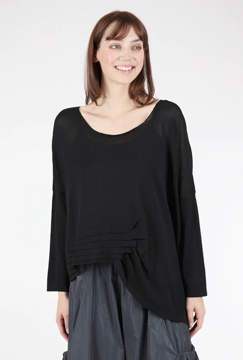 Aysm Knife-Stitch Top Black One Size