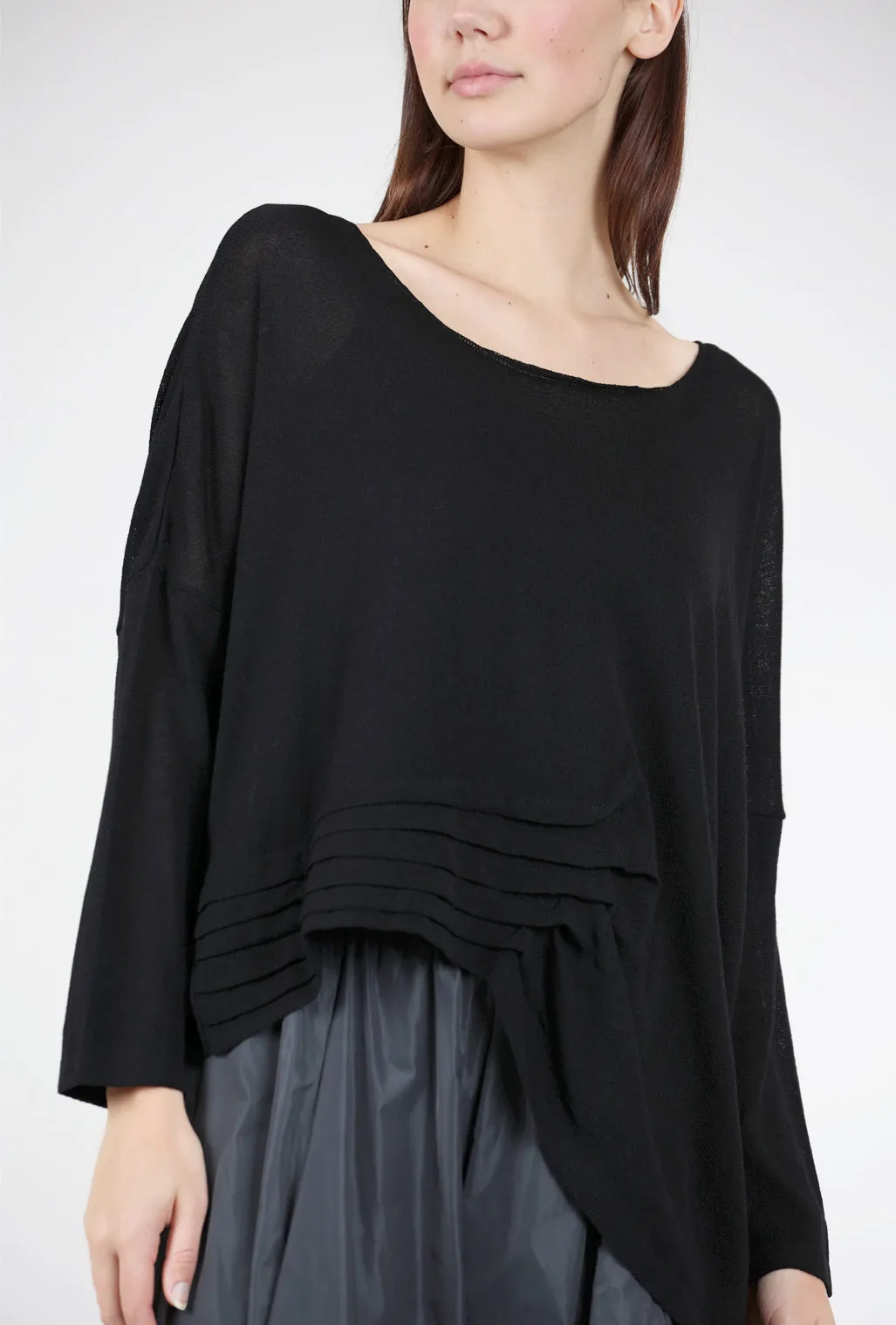 Aysm Knife-Stitch Top Black One Size