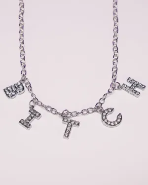 B-I-T-C-H Rhinestone Necklace