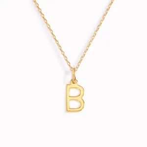 B Necklace / Gold Initial Necklace