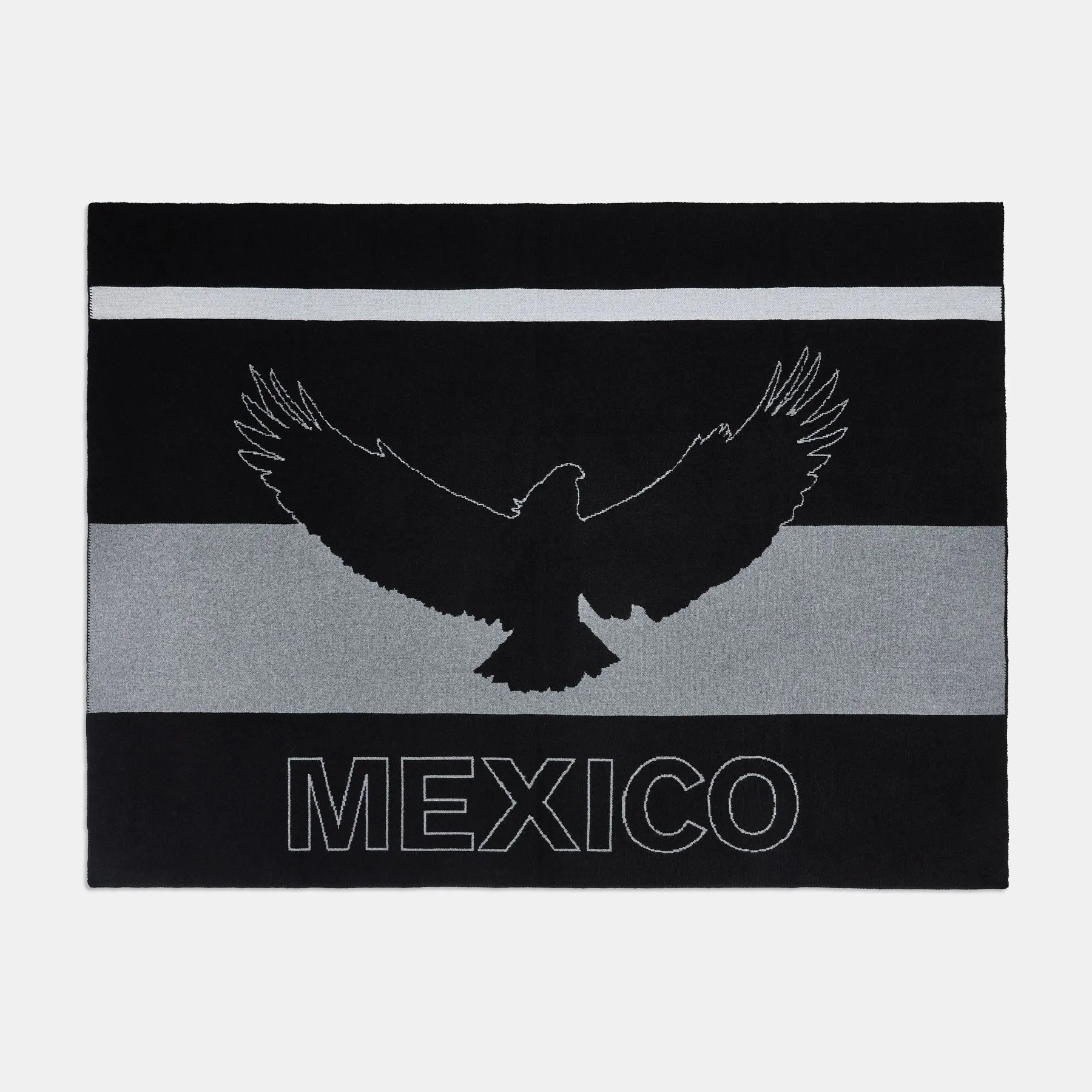 Baja Mexico Cashmere Blanket - Black/White