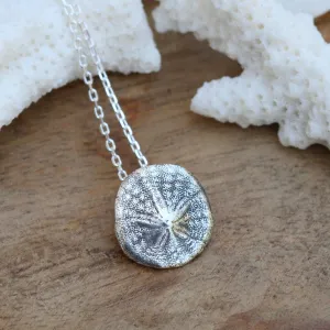 beach comber Sterling Silver Pacific Coast Sand Dollar Necklace