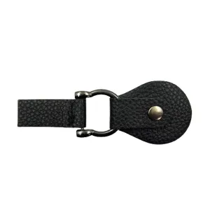 Black Nickel With Black PU Snap Belt Buckle