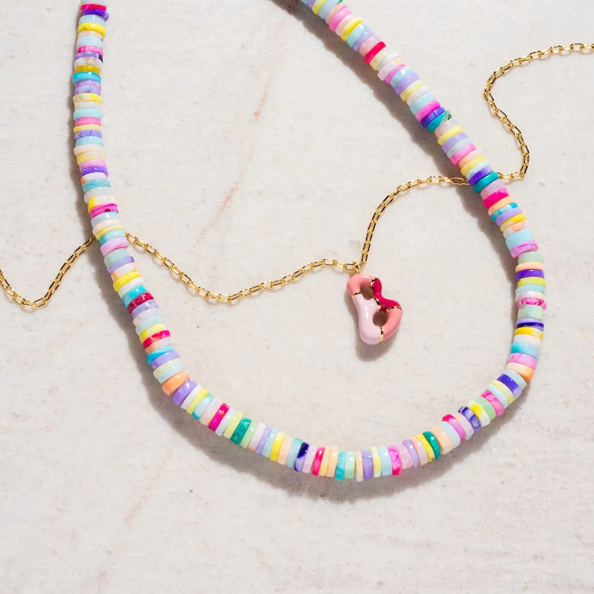 Bubble Letter Necklace Layering Set