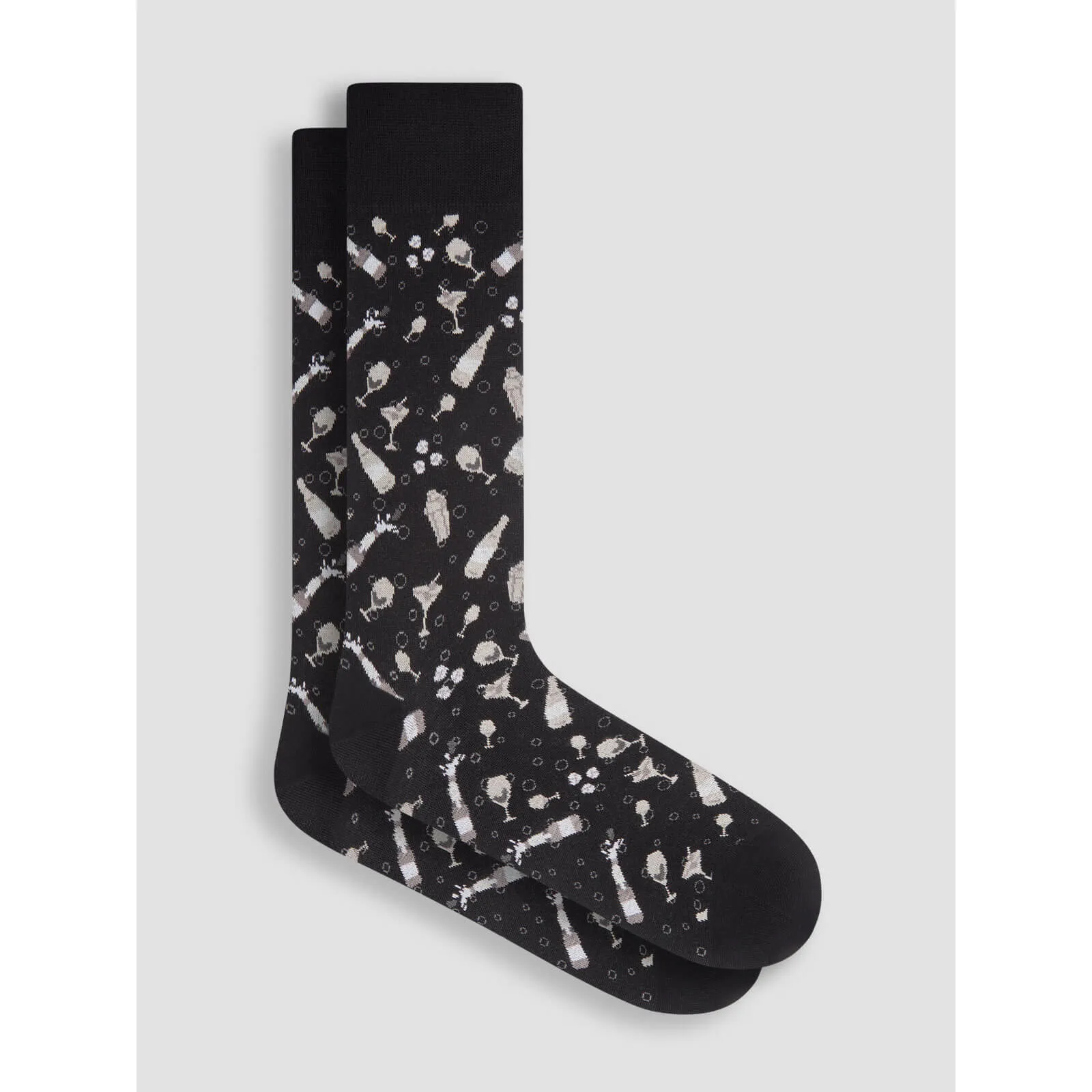 Bugatchi Celebration Mercerized Socks - Black