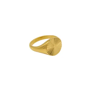 Burst Signet Ring gold