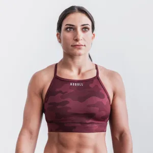 Camo Matte High-Neck Sports Bra