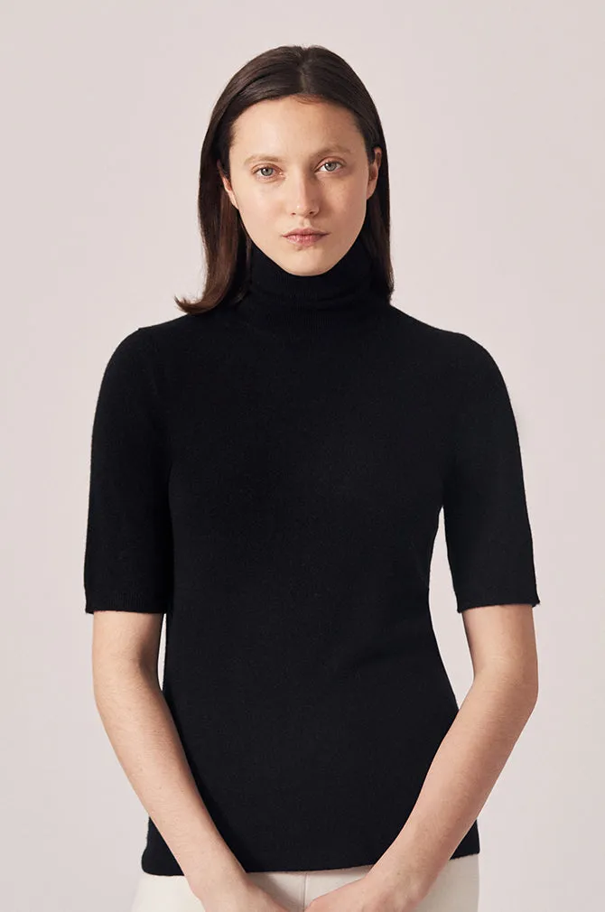 CASHMERE CLASSIC ELBOW SLEEVE TURTLENECK