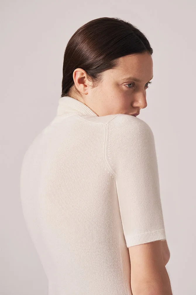 CASHMERE CLASSIC ELBOW SLEEVE TURTLENECK