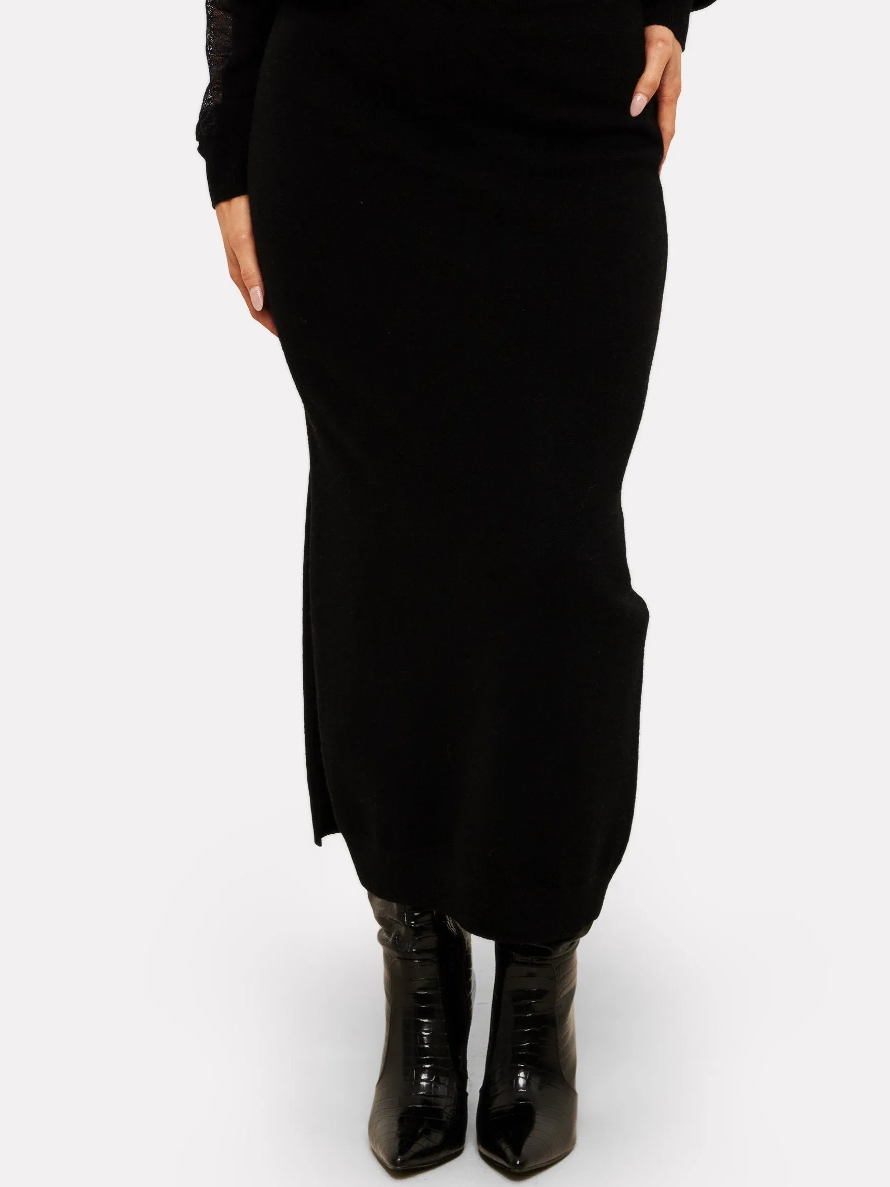 Cashmere Midi Skirt