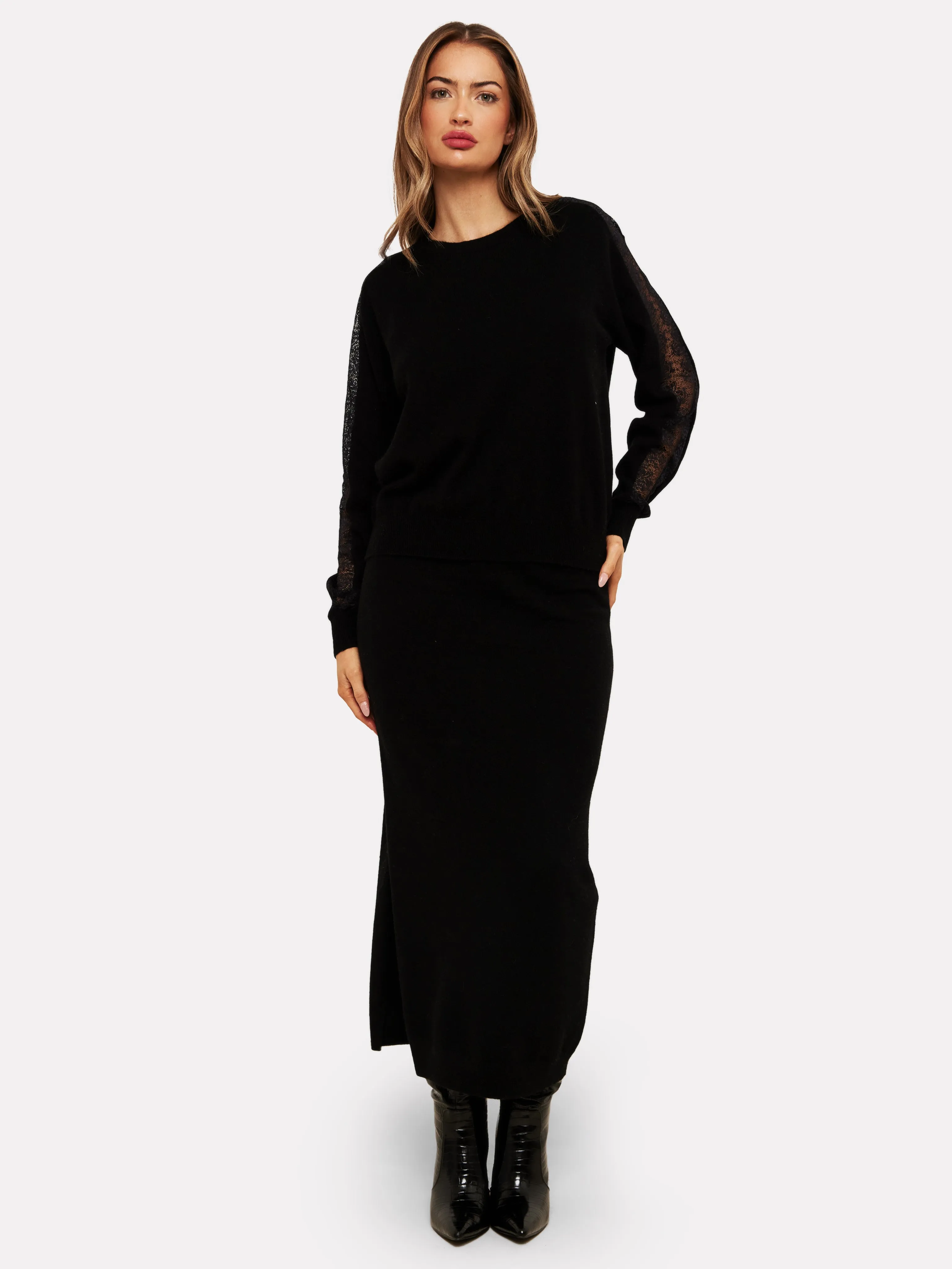 Cashmere Midi Skirt