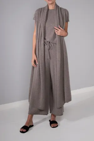 CASHMERE SLEEVELESS DUSTER CARDIGAN