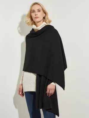 Cashmere Wrap Scarf, Black