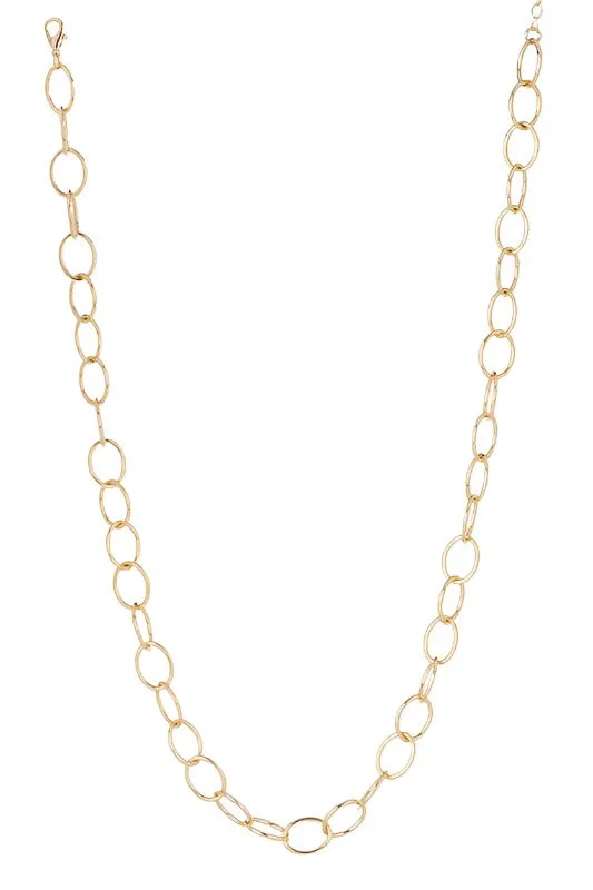 Chain bracelet and necklace set - gold