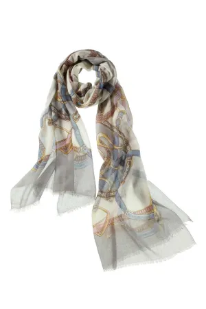 Cinta Scarf - Pearl Grey/Blue