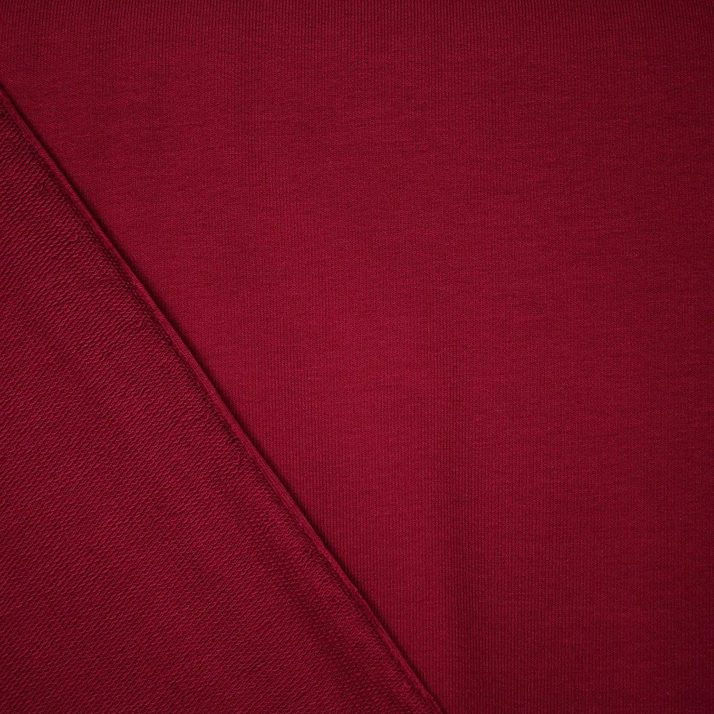 Classic Cotton Jersey French Terry Solid Cranberry