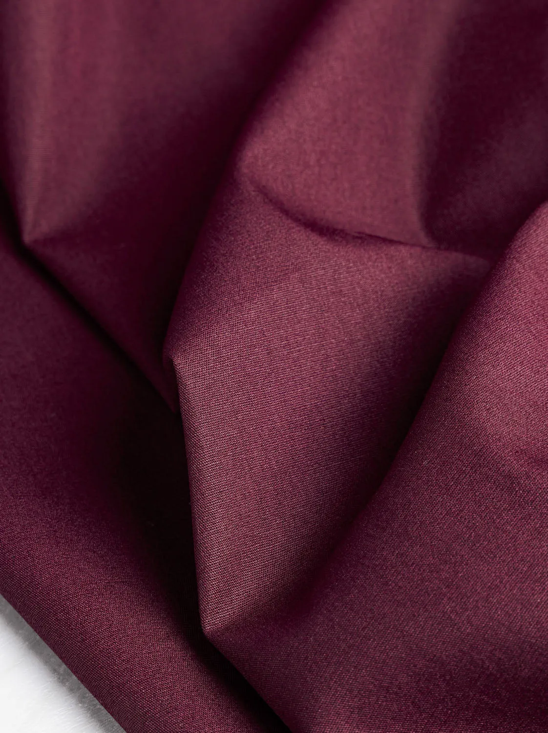 Core Collection Lightweight Silky Cotton Poplin - Merlot - Swatch