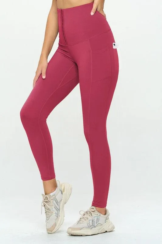 Corset Leggings  Soft Body Shaper With Pockets