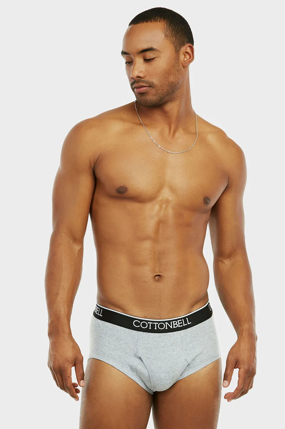 COTTONBELL MEN'S COLOR BAND BRIEFS (TUB300C_GR-H)