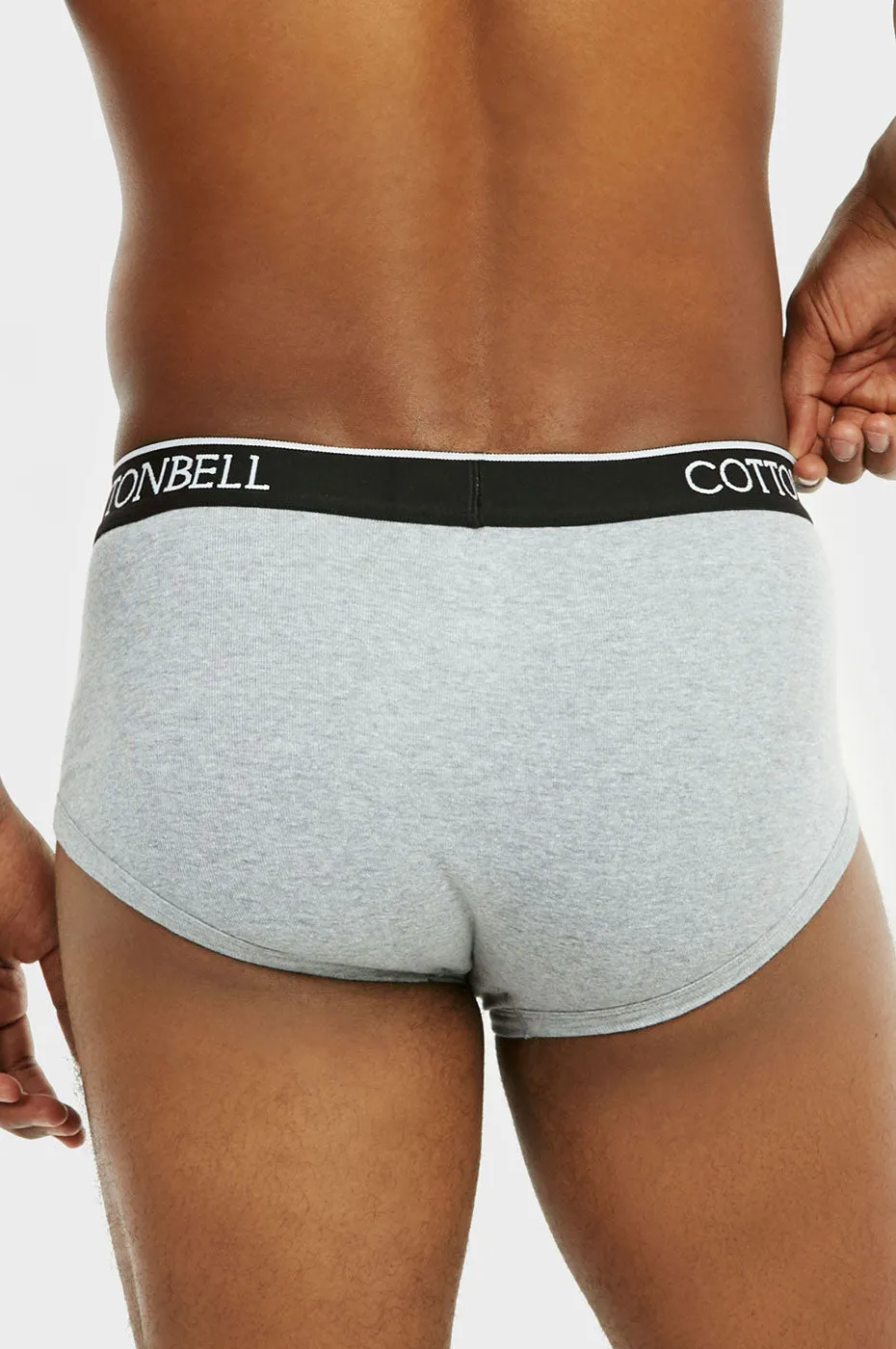 COTTONBELL MEN'S COLOR BAND BRIEFS (TUB300C_GR-H)