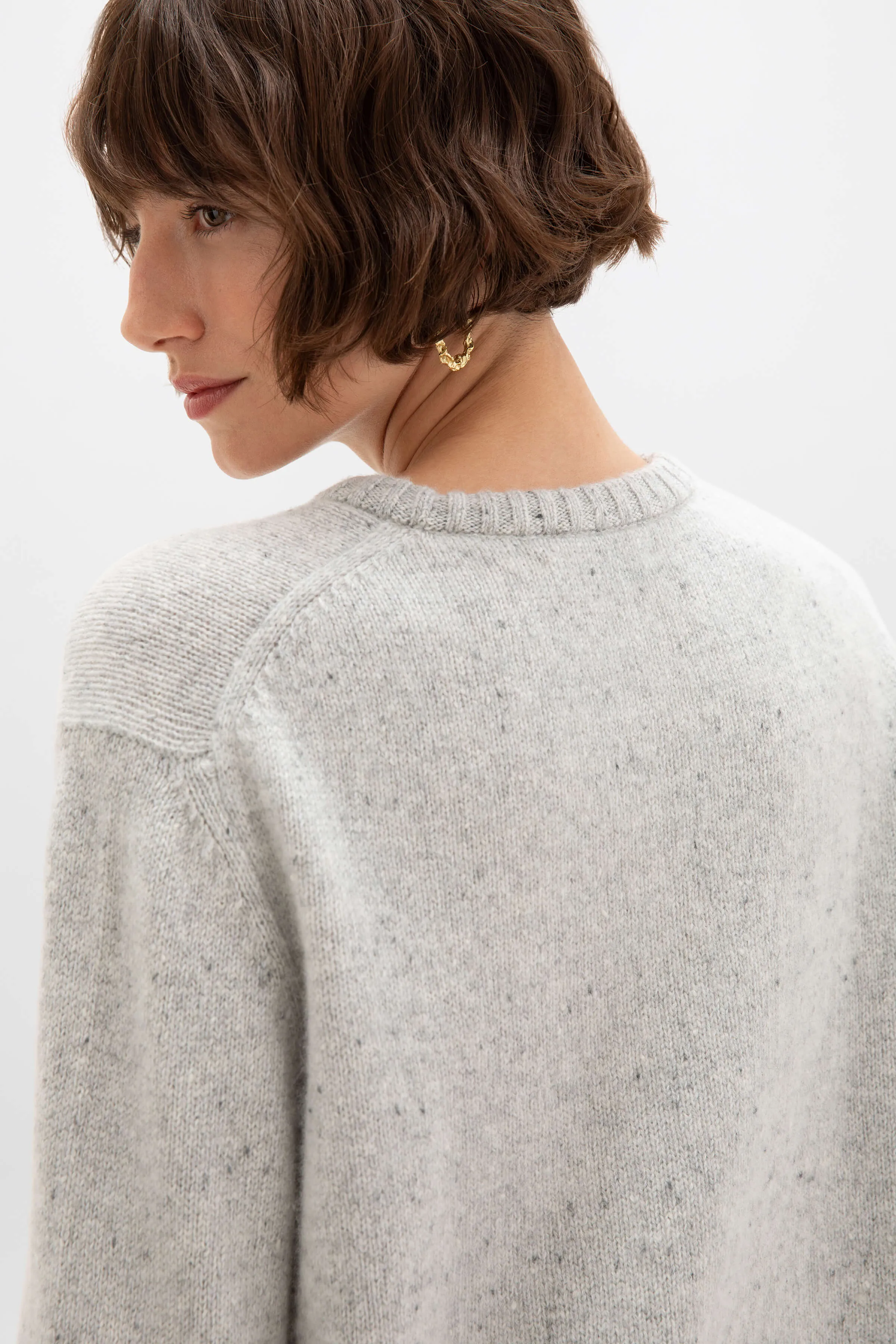 Cropped Donegal Cashmere Jumper