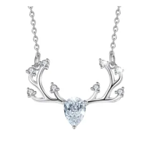 Crystal Antler Layering Necklace Sterling Silver