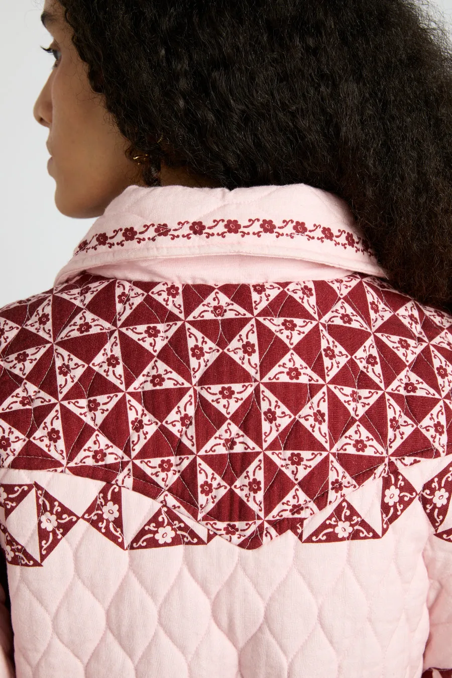 dahlia quilted coat - patchwork